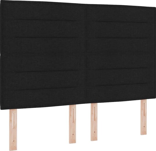  Box Spring Seng med Madrass & Benk Svart 160x200 cm Stoff