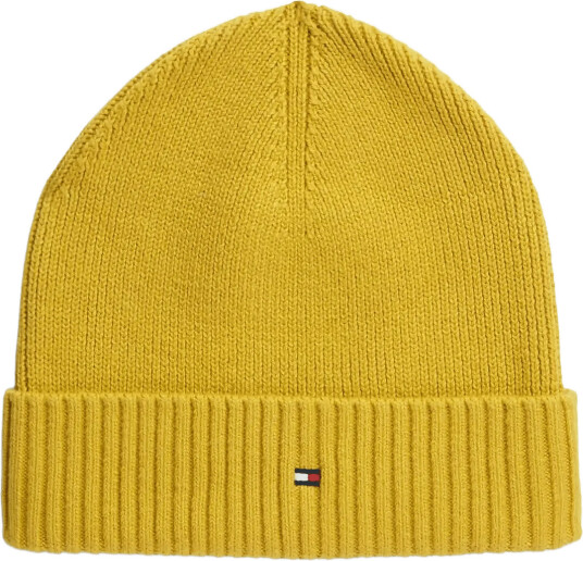 Tommy Hilfiger Th Flag Pima Cotton Beanie - Yellow - ONE SIZE