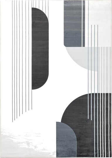 Wilton teppe Delft hvit/grå/svart Størrelse: 240 x 340 cm