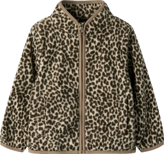 Name It Fleecejakke NmfMeeko Peyote m. Leopard Name It 7 år 122 Fleecejakke Beige Brun