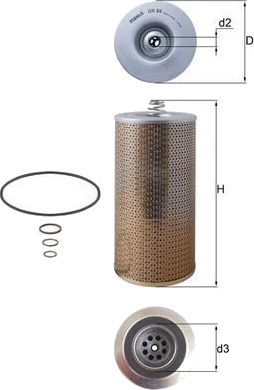 Oljefilter KNECHT OX 69D