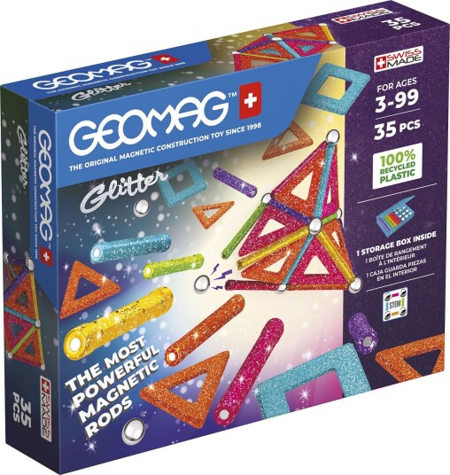 Geomag Byggesett 35 Deler Glitter Panels Geomag Byggesett 35 Deler Glitter Panels