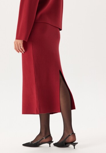 Object Collectors Item Objreynard Hw Knit Skirt Noos Red Dahlia Detail:Col XS