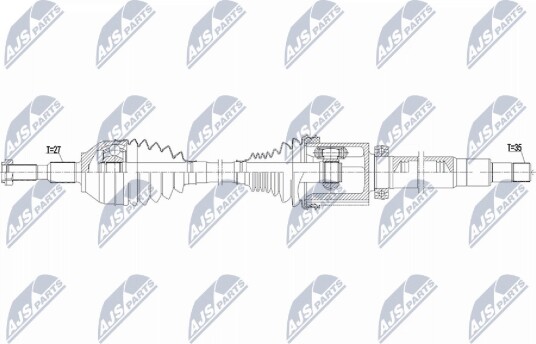 NTY NPW FR 220 Drivaksel NTY NPW FR 220 Drivaksel