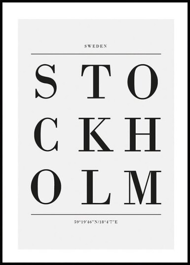 Stockholm Plakat Plakat / 50x70cm