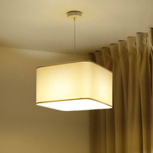Maco Design Kwadro hengelampe hvit 40 x 40 cm velurstoff