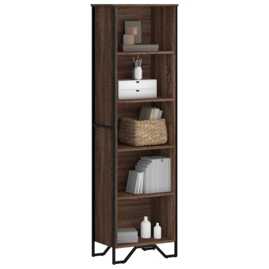 Bokhylle brun eik 50x31x169 cm konstruert tre Bokhylle brun eik 50x31x169 cm konstruert tre