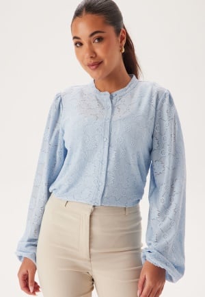 BUBBLEROOM Long Sleeve Button Blouse Light blue M BUBBLEROOM Long Sleeve Button Blouse Light blue M