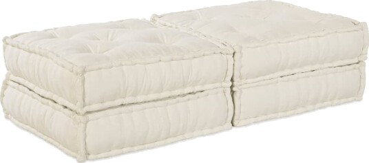 Modulsofa 2 pcs Krem 140 x 70 x 36 cm stoff