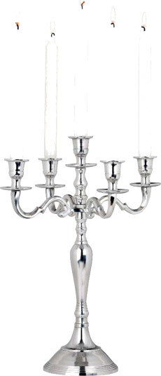 Dorre Alster 5-armet Lysestake i Aluminium 40 cm - Sølv