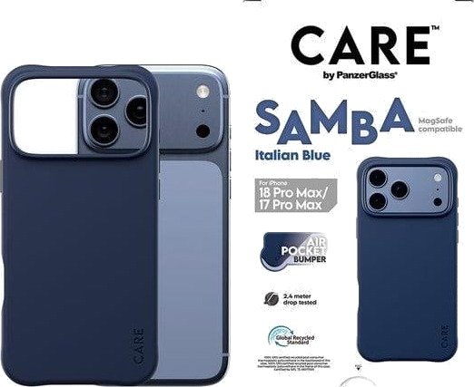 CARE by PanzerGlass Samba Case Italian Blue w. MagSafe Apple iPhone 18 Pro Max | 17 Pro Max
