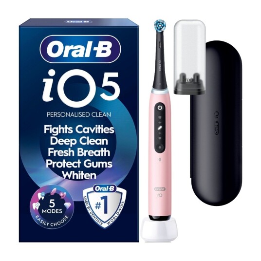 Oral-B iO5 Elektrisk Tannbørste Blush Pink med Reiseetui 068024 Oral-B iO5 Elektrisk Tannbørste Blush Pink med Reiseetui 068024