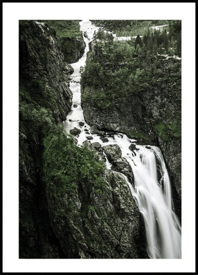 Majestic Waterfall Vøringfossen Plakat Plakat / 21x30cm Majestic Waterfall Vøringfossen Plakat Plakat / 21x30cm