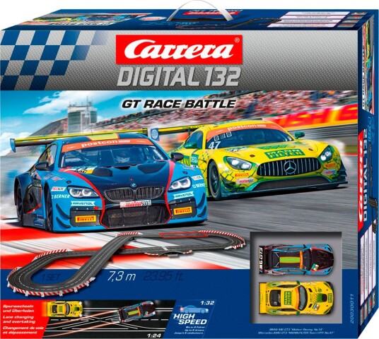 Carrera Digital 132 GT Bilbane Med 2 Biler 7,3 m
