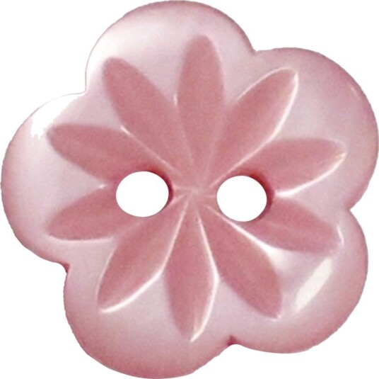 Villy Jensen Knapp med Blomst 15 mm Lys Rosa 18234-24-0003