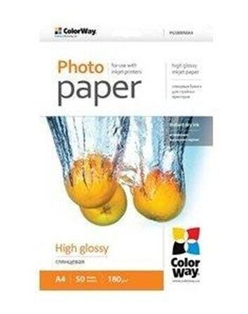 ColorWay - photo paper - high-glossy - 50 sheet(s) - A4 - 180 g/m²