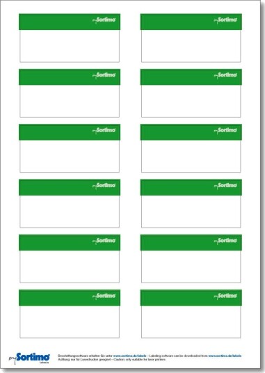 Sortimo Tekstetiketter Bred 12 Stk Lys Grønn Sortimo Tekstetiketter Bred 12 Stk Lys Grønn