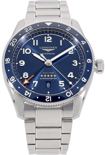 Longines Herreklokke L3.812.4.93.6 Spirit Zulu Time Blå/Stål Ø42 mm Longines Herreklokke L3.812.4.93.6 Spirit Zulu Time Blå/Stål Ø42 mm