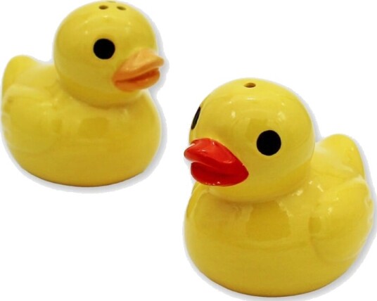 Winkee Salt Og Peber Sæt Duck Salt And Pepper Shakers Yellow H12CM