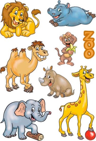 Herma Decor Klistremerker Med Dyremotiv Fra Zoo 3 Ark