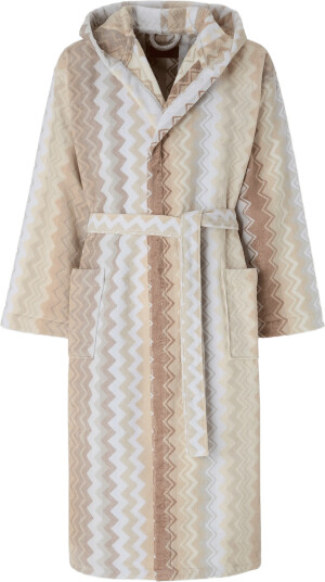 Missoni Home Giacomo Hooded Bathrobe M 21 Beige M Missoni Home Giacomo Hooded Bathrobe M 21 Beige M