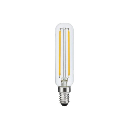 Spl E14 4W dimbar LED rørpære   11,5cm 2200K filament klart glass   Dimbar : Dimbar Kulør : Ekstra varm