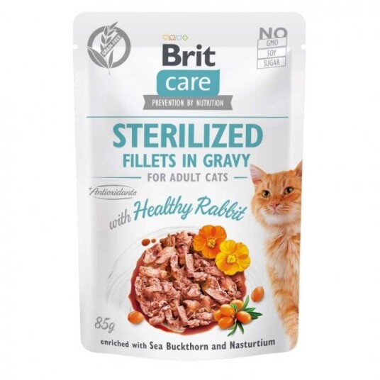 Brit Care Cat Gravy Sterilized Kanin Filé I Saus 85 G