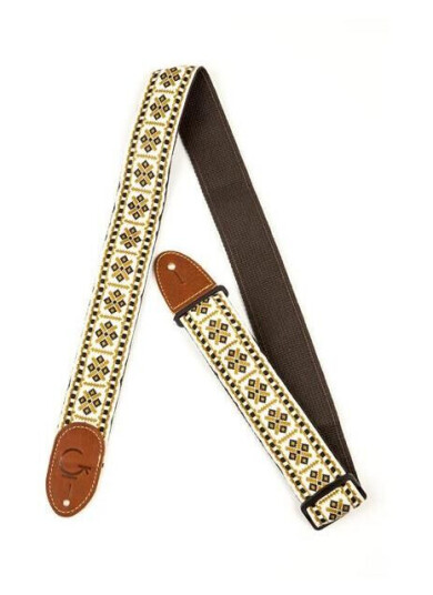 Gretsch G Brand Strap Diamond Brun Ends Gretsch G Brand Strap Diamond Brun Ends