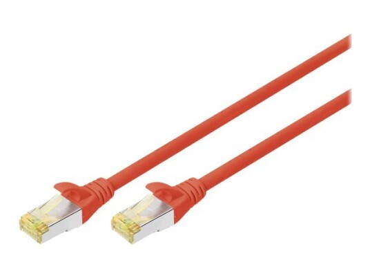 Digitus Koblingskabel Rj-45 Hann Til Rj-45 Hann 2 M S/Ftp Cat 6A Halogenfri Formstøpt Uten Hindringer Rød En Pakke 10