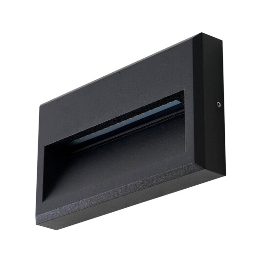Lucande LED utendørs vegglampe Weno svart aluminium IP65