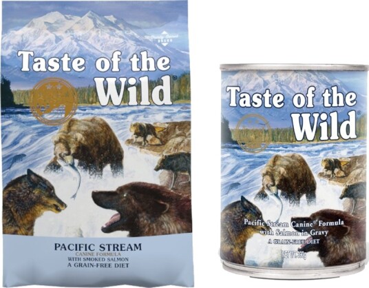 Taste Of The Wild tørrfôr + våtfôr til en spesialpris Pacific Stream + Pacific Stream 12.2 kg 390 g 12.2 kg 390 g