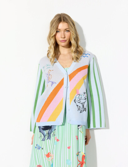 Hunkøn Bubbles Cardigan   Blue   S