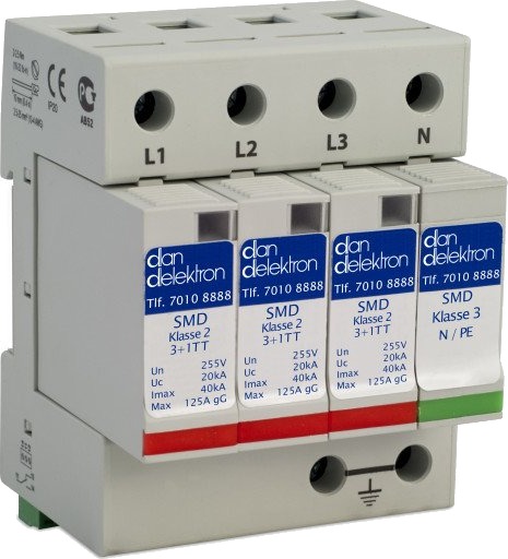 Dan Delektron Transientbeskyttelse SMD Klasse 2 TT/TNS-Net