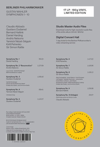 Symphonies Nos. 110  LP/Vinyl