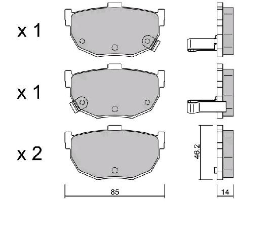 Bremseklosser AISIN BPHY 2005