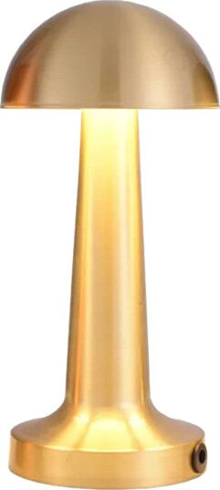 Retro oppladbar bordlampe med metalldimmer gull