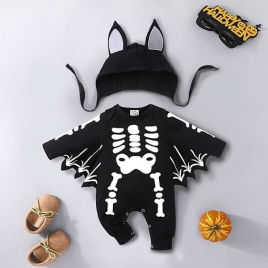 Halloween Flaggermuskostyme til Baby med Hatt 90 cm HY20142N
