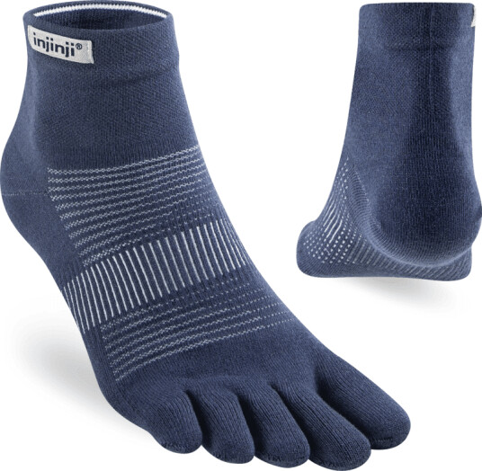 Injinji Men's Run Lightweight Mini-Crew L, Navy