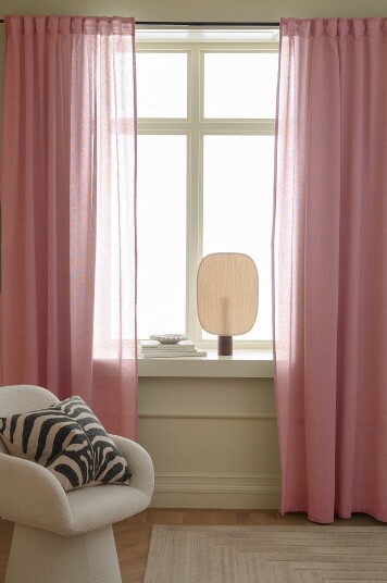 Ellos Home Gardin med multibånd Penny 2 pakning Rosa