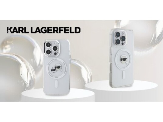 Karl Lagerfeld Karl Lagerfeld Klhmp14xhlskch Iphone 14 Pro Max 6.7" Biały/White Hardcase Iml Metal Karl&Choupette Head Magsafe