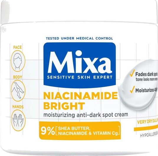 Mixa Niacinamide Fuktighetsgivende Ansiktskrem 400ml mot Mørke Flekker