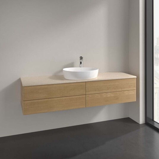 Villeroy & Boch Antao Servantskap med 4 skuffer 160x50x36 cm m/lys Eik/Crème