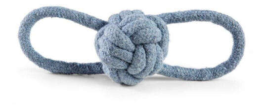 Little&Bigger Recycled Cotton Tauball Med Løkke Blå