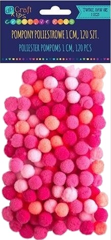 Dp Craft Dpcrraft Polyester Pomponger 1Cm Blanding Rosa 120 Stk. Dalprint