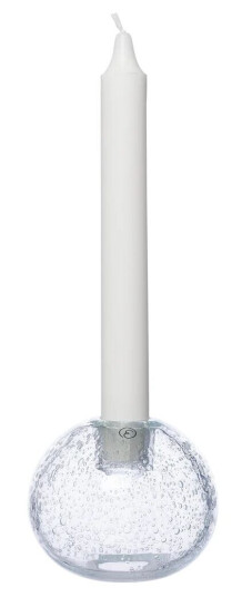 Ernst lysestake, glass Ø9 cm Bobler