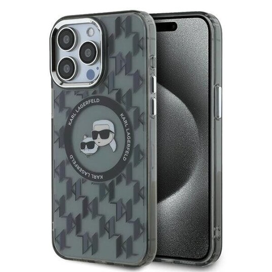 Karl Lagerfeld IML Monogram MagSafe Etui for iPhone 15 Pro Max 6,7" Svart