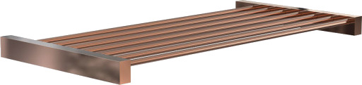 Frost Quadra hylle 7, polert kobber. Veggmontert. CC600mm