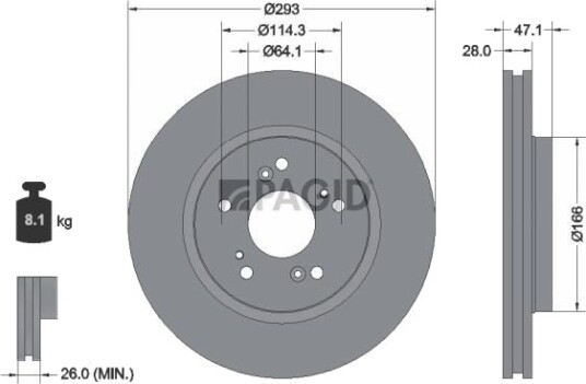 PAGID 54848NC Bremseskive PAGID 54848NC Bremseskive