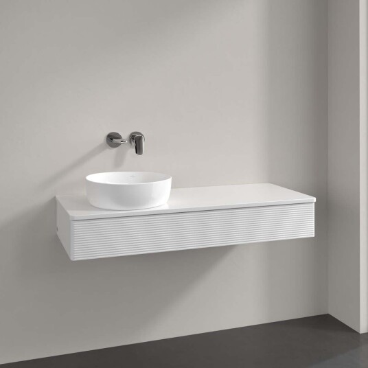 Villeroy & Boch  Antao Servantskap med 1 skuff 120x50x19 cm m/lys Hvit Høyglans