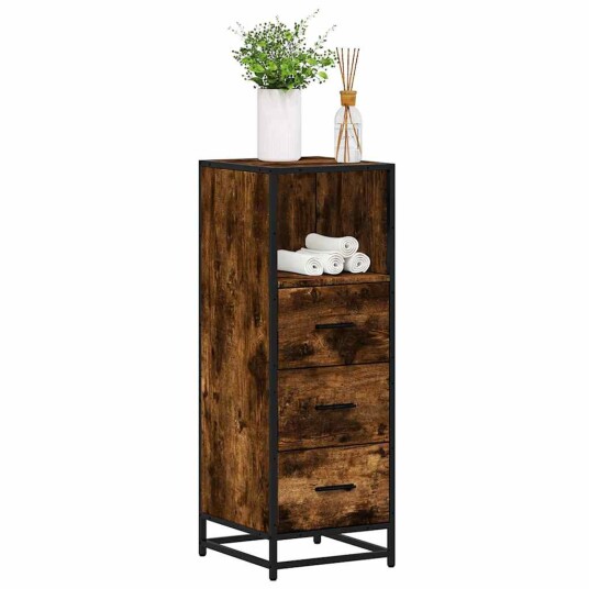 Vidaxl Baderomsskap røkt eik 35x37,5x100 cm konstruert tre 849251 Vidaxl Baderomsskap røkt eik 35x37,5x100 cm konstruert tre 849251